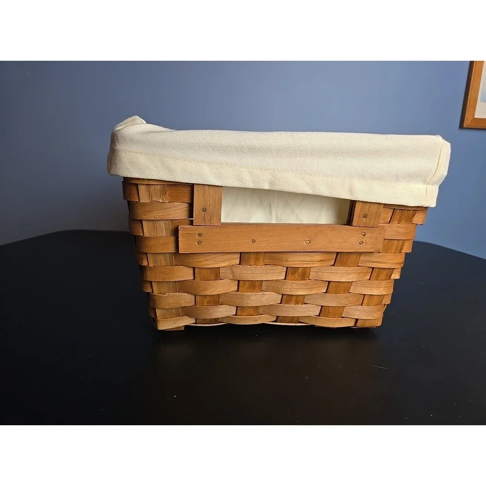 Woven‎ Vanity Basket With Liner - Country Decor Kitchen Storage 12
